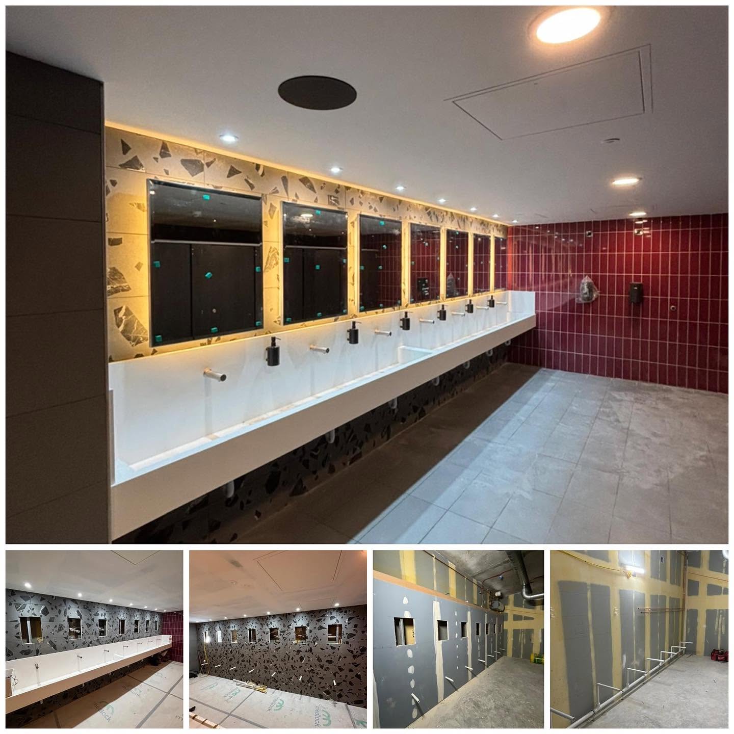 Preston cinema finished commercial washroom installation
