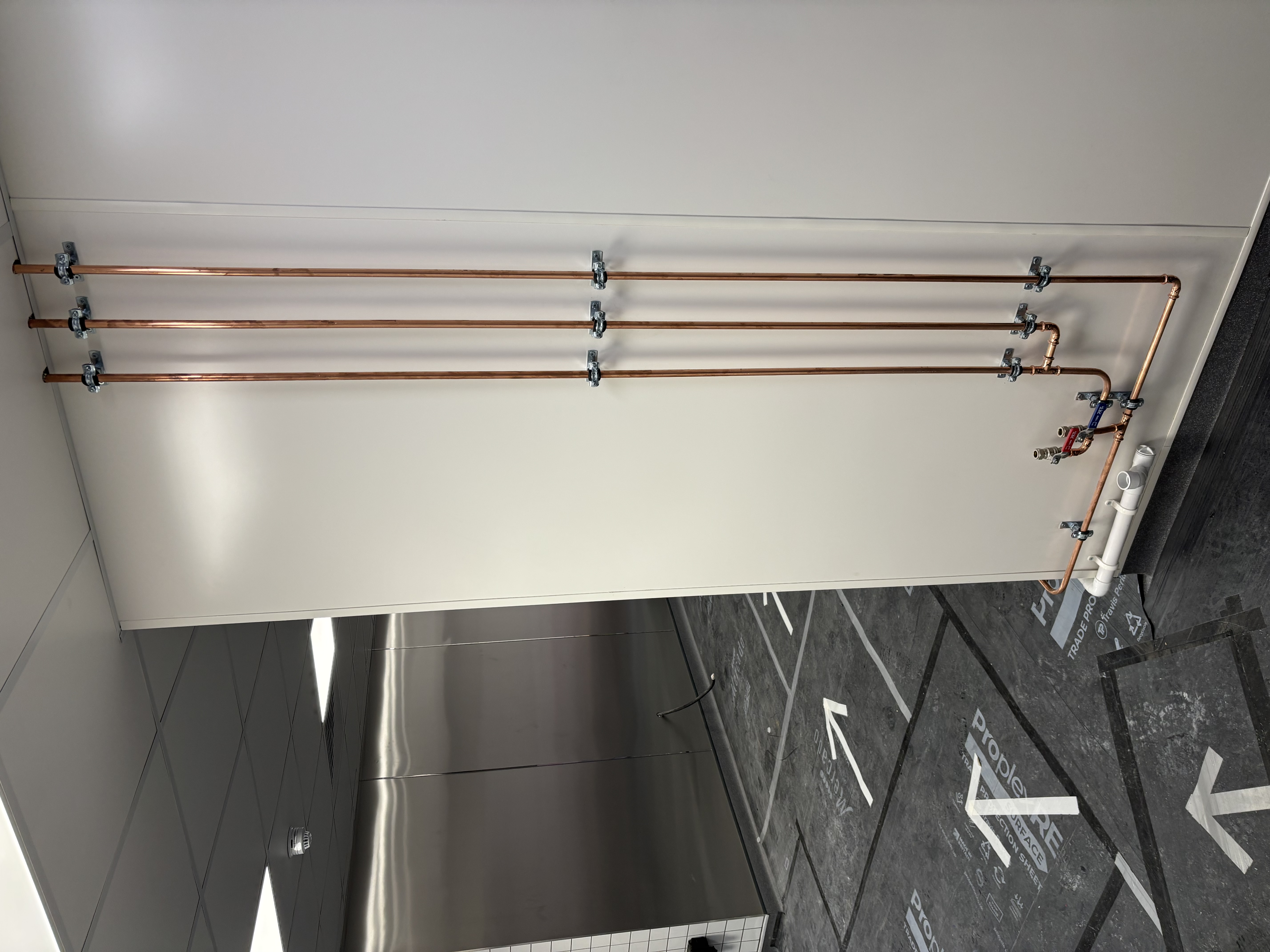 Vertical copper distribution services installed at Burger King Poole