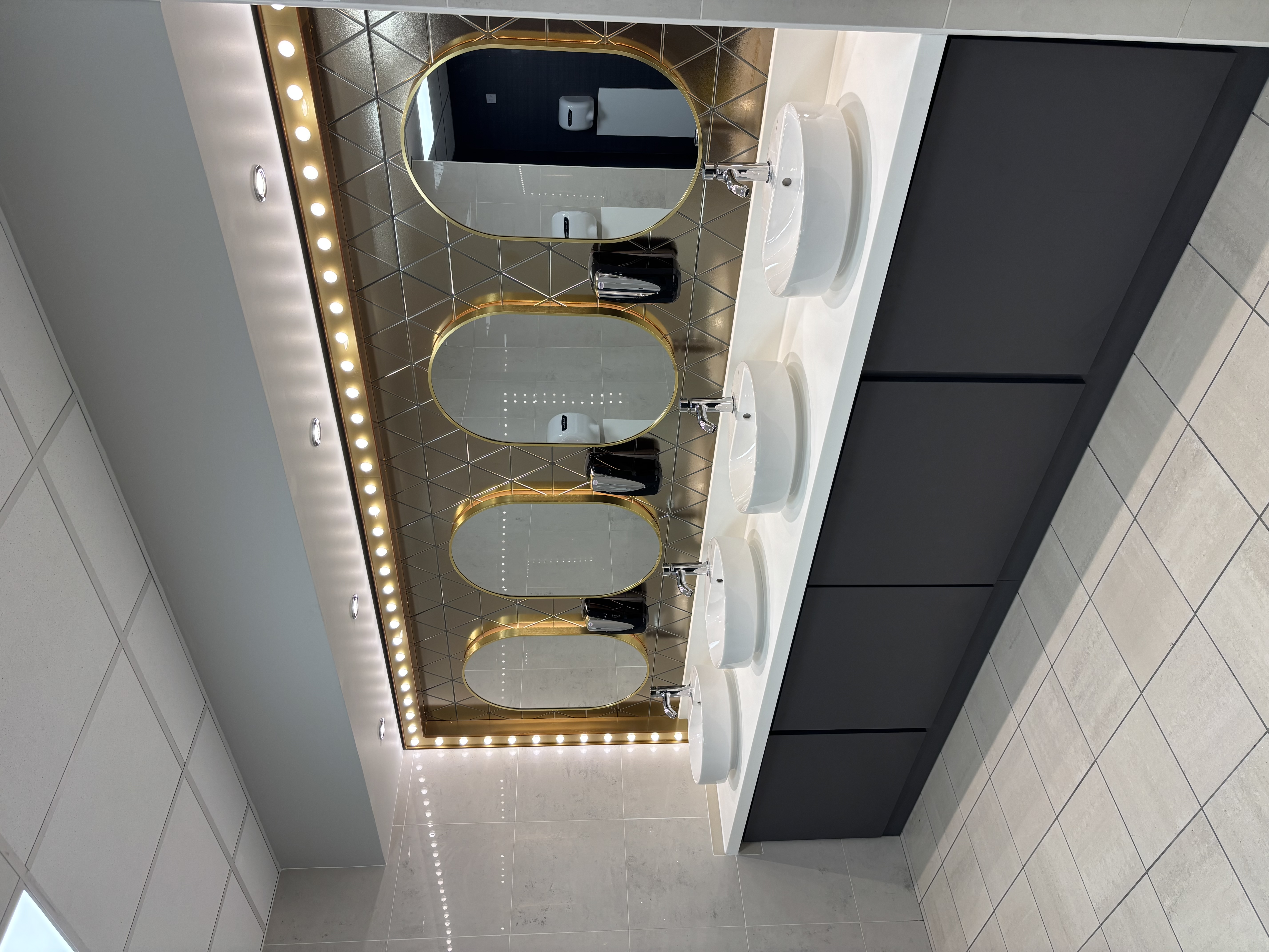Completed four-basin area at the bingo club
